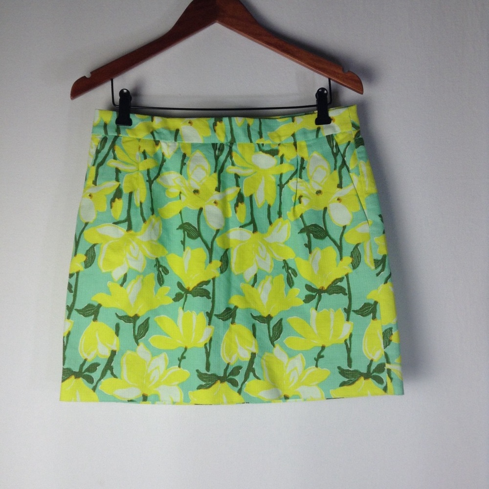 J. Crew Floral Printed basketweave mini skirt